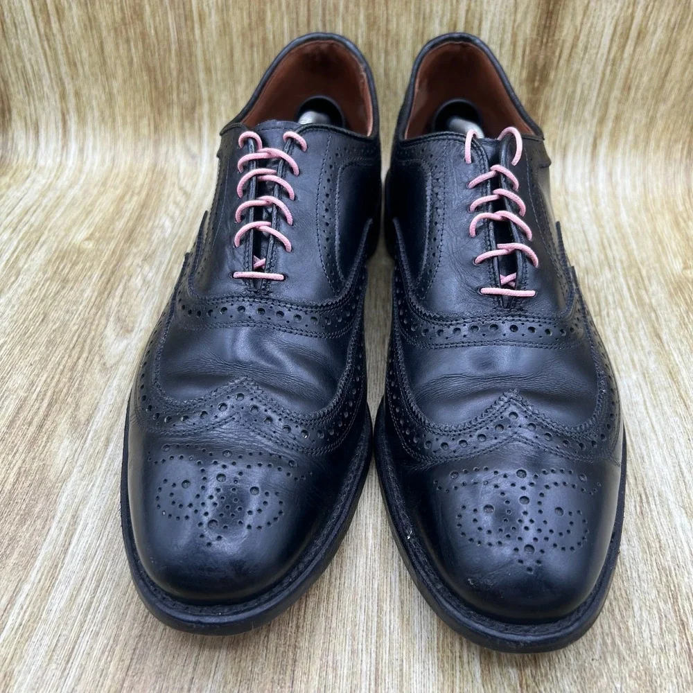 Allen Edmonds McAllister Oxford Mens Size 13 D Black Leather Wingtip Brogue 6205